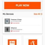 The home screen of the Bushnell app