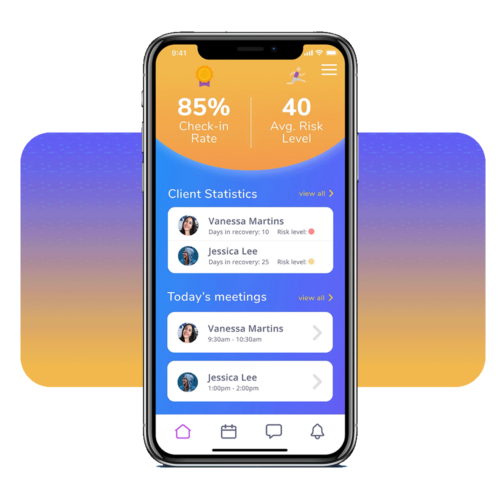 The HereNow Provider app on iPhone