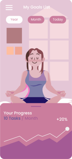 Meditation mental health app example