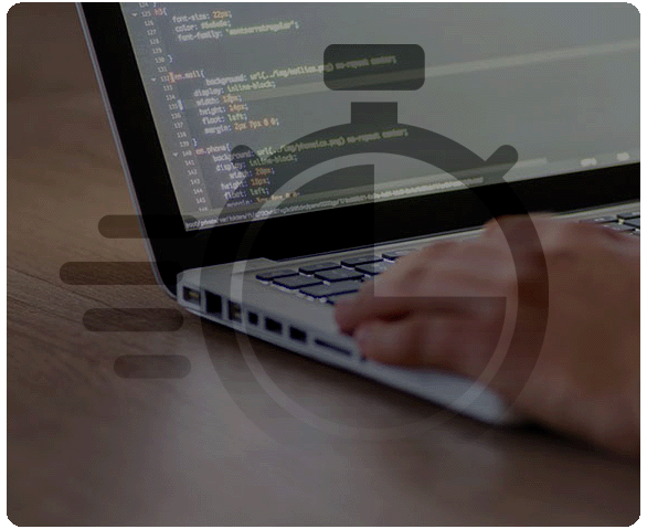 Photo of developer using a laptop