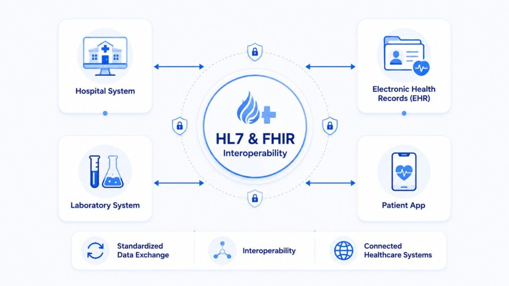 Data Exchange Workflow on HL7 and FHIR Interoperability